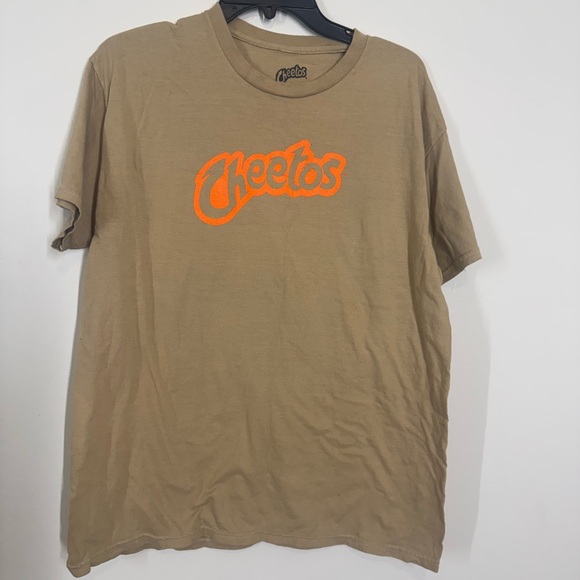 Cheetos Brand Tan Graphic Tee with Orange print Vintage Cotton Logo Medium - Picture 4 of 6